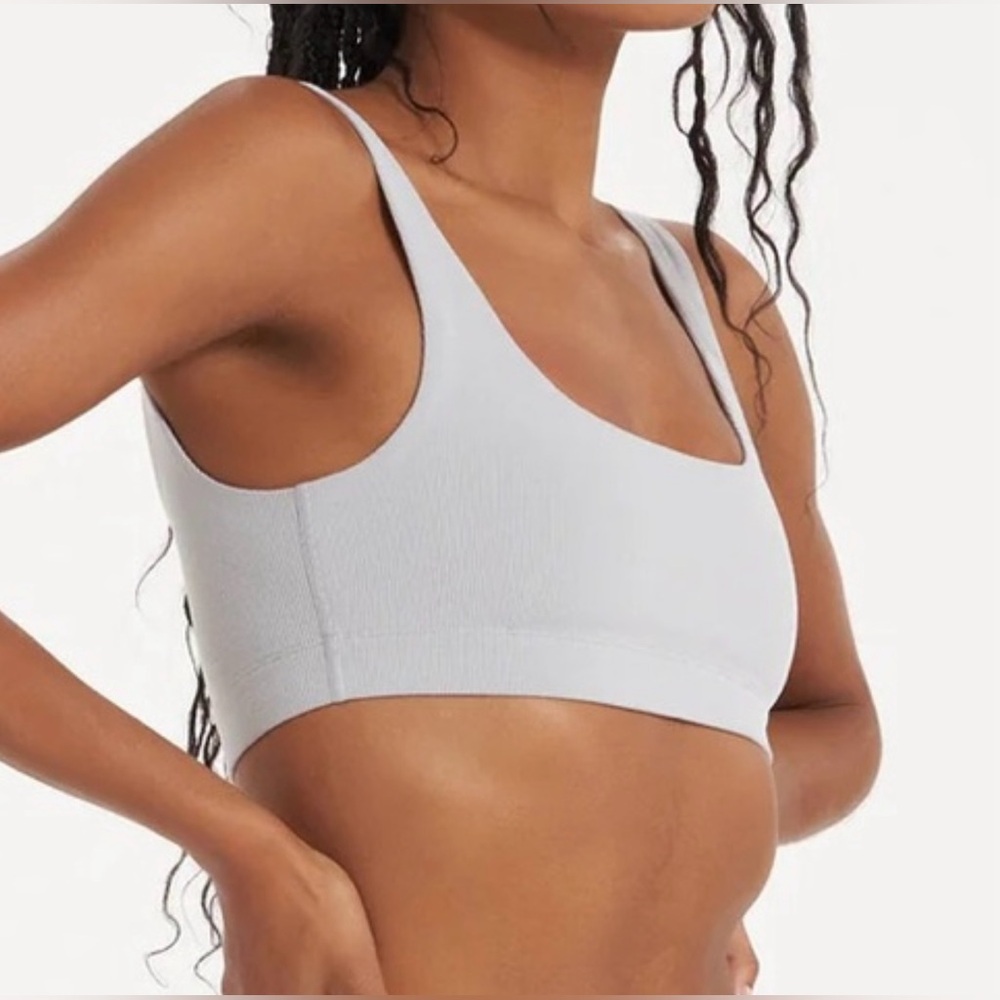 NEW - Vuori - Lux Rib Daily Bra - Pale Grey Heather